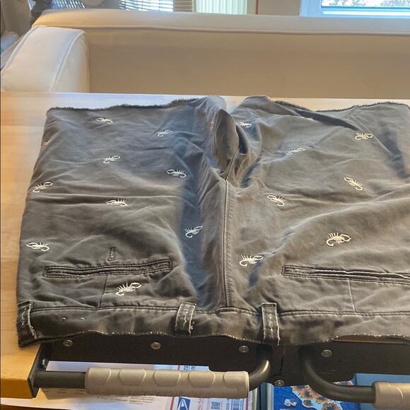 J. Crew Gray 10” Flat Front Embroidered Scorpion Shorts - Picture 7 of 7